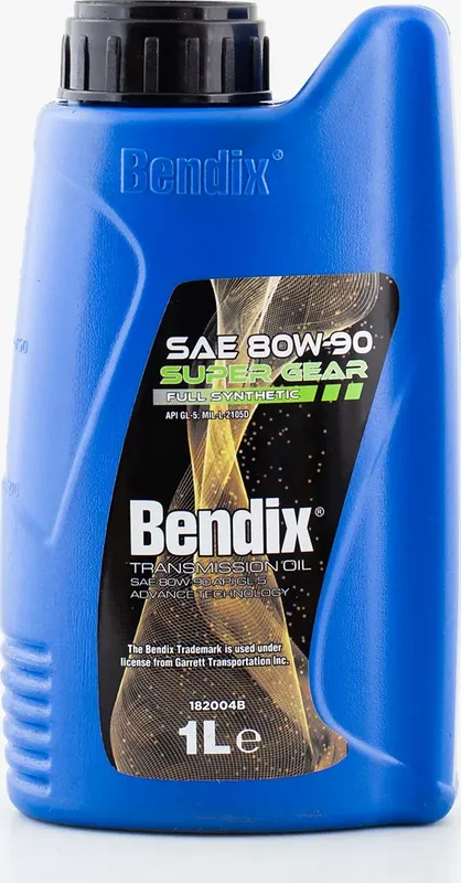 Масло трансмиссионное 1л.  синтетика BENDIX SUPER GEAR 80W-90 API  GL-5  MIL-L-2105D Bendix. Артикул 182004b