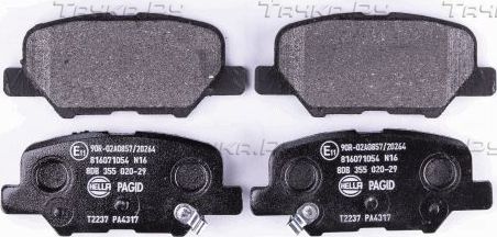 Тормозные колодки Hella задние для Mazda 6 III (GJ) 2012-2026. Артикул 8DB 355 020-291
