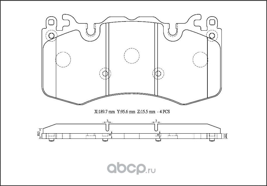 Колодки тормозные передние (Avantech). Артикул AV144