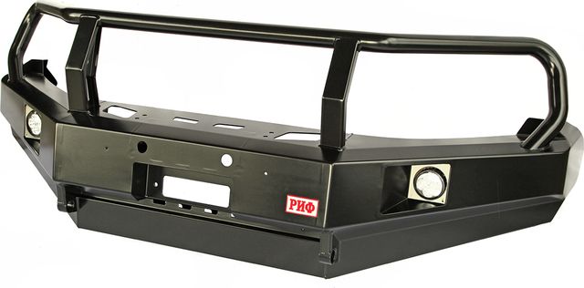 Бампер силовой РИФ передний с доп. фарами и защитной дугой для Volkswagen Amarok 2010-2026. Артикул RIFAMR-10350