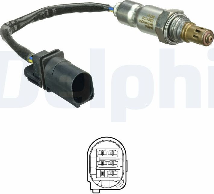 Лямбда-зонд (кислородный датчик) Delphi. Артикул ES21106-12B1