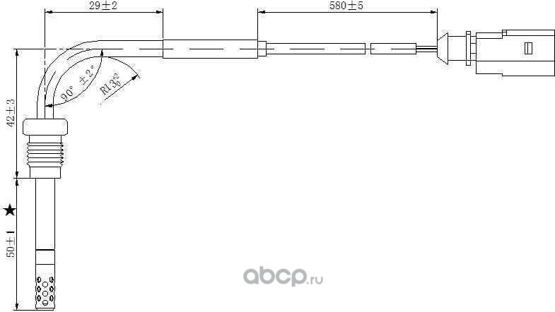 Датчик температуры выхлопных газов VW Multivan T6 (2015>) VW Transporter T6 (2015>) VW Camper T6 (20 (Magtechnic). Артикул mag0165og
