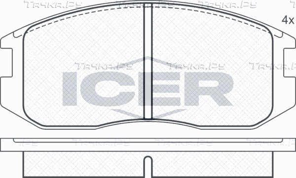 Тормозные колодки Icer. Артикул 180875
