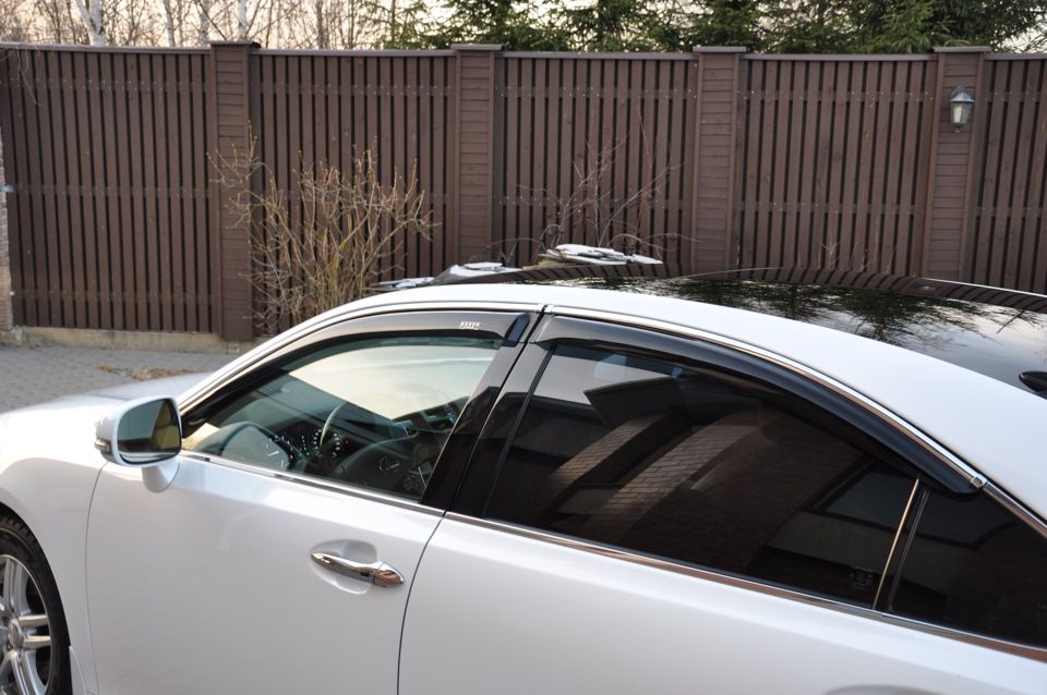 Дефлекторы V-Star для окон (с хром. молдингом) Lexus ES V 2006-2011. Артикул CHR09130