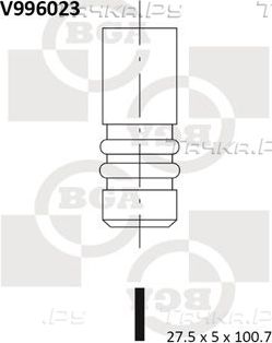 Выпускной клапан BGA. Артикул V996023