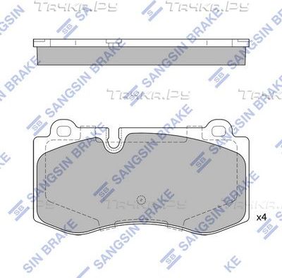 Тормозные колодки Sangsin Hi-Q передние для Mercedes-Benz E-Класс III (W211, S211) 2005-2009. Артикул SP2195