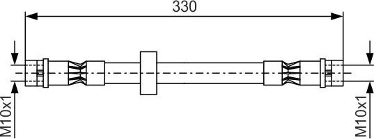 Тормозной шланг Bosch передний для Volkswagen Golf II 1989-1991. Артикул 1 987 476 410