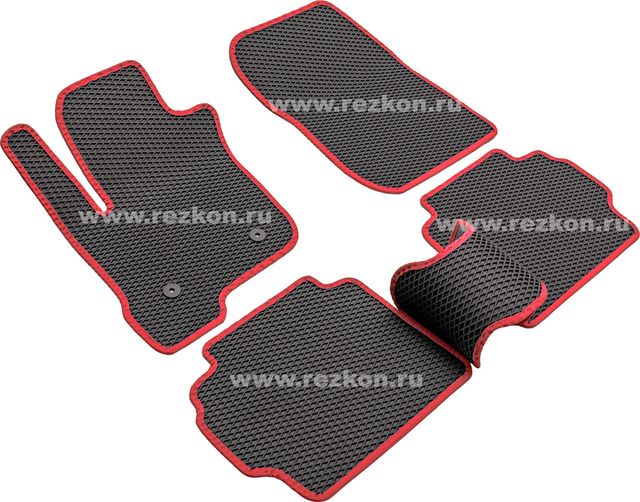 Коврики Rezkon EVA для салона Ford Mondeo V 2015-2019 Красный кант. Артикул 9016025204