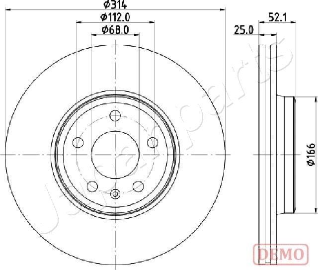 Тормозной диск Japanparts. Артикул DI-516