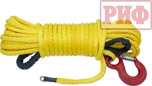 Трос РИФ синтетический для лебёдки 13 мм/23 м (готовый). Артикул Rope13mm23m