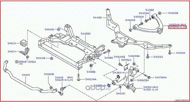 Рычаг подвески Nissan. Артикул 54525JL00C