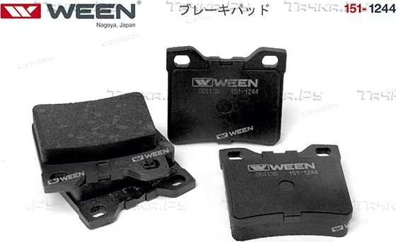 Тормозные колодки WEEN задние для Peugeot 406 I 1995-2004. Артикул 151-1244