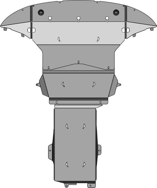 Защита алюминиевая АВС-Дизайн для картера и КПП Genesis G90 2018-2022. Артикул 10.33ABC