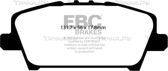 Тормозные колодки EBC Brakes передние для Honda Civic VIII 2005-2012. Артикул DP21901
