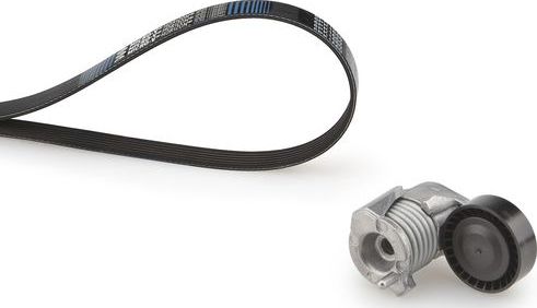 Приводной ремень поликлиновой с роликами (комплект) Gates Micro-V® для Ford Focus II 2005-2009. Артикул K025PK848