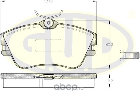 Тормозные колодки G.U.D.. Артикул GBP048000