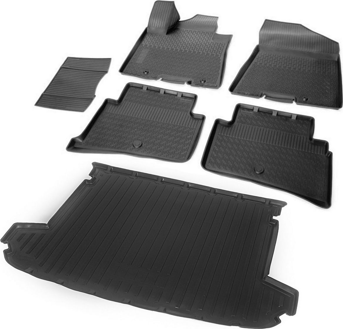 Комплект ковриков Rival для салона и багажника Kia Sportage IV 2016-2018 2018-2026. Артикул K12805003-4