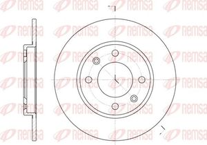 Тормозной диск Remsa задний для Citroen Saxo 1996-2004. Артикул 6128.00