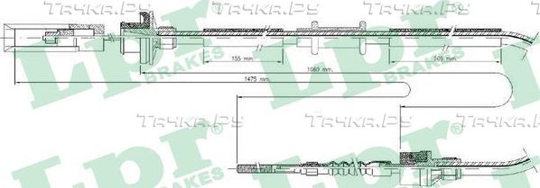 Трос сцепления LPR для Fiat Bravo I 1995-2001. Артикул C0046C