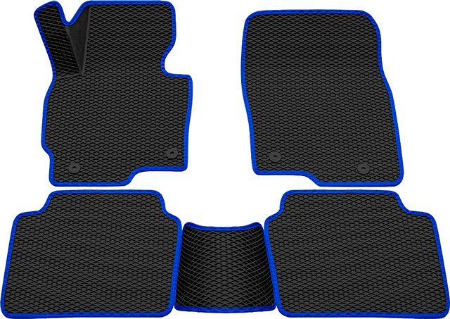 Коврики Rezkon 3D EVA Ромб резиновые для салона Mazda CX-5 I 2012-2017 Серый кант. Артикул 9223020103