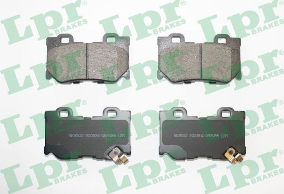 Тормозные колодки LPR задние для Infiniti QX70 2013-2017. Артикул 05P2089