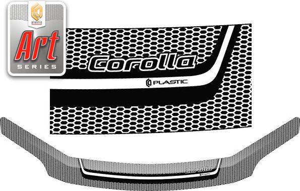 Дефлекторы СА Пластик для капота (Серия Art черная) Toyota Corolla Fielder ZRE 144 2006-2026. Артикул 2010011503498