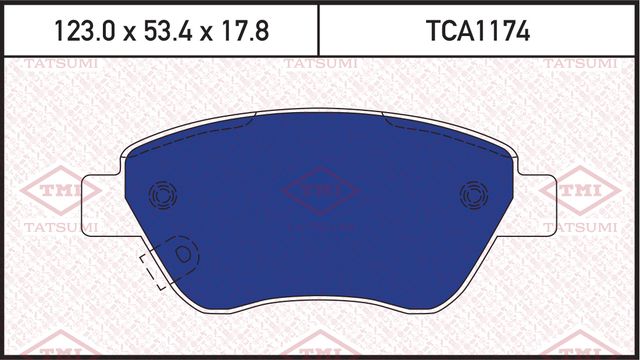 Колодки тормозные OPEL CORSA D 06- перед. (Tatsumi). Артикул TCA1174