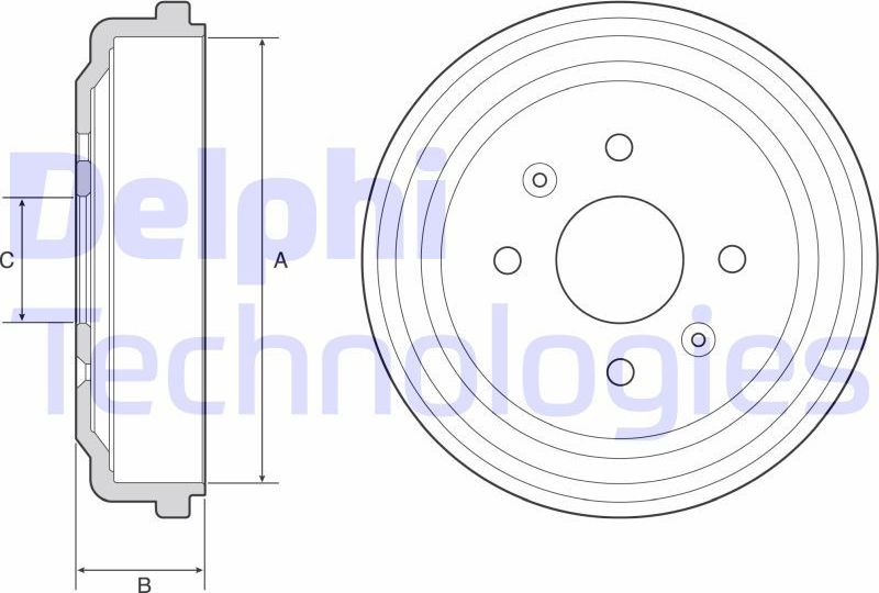 Тормозной барабан Delphi. Артикул BF548
