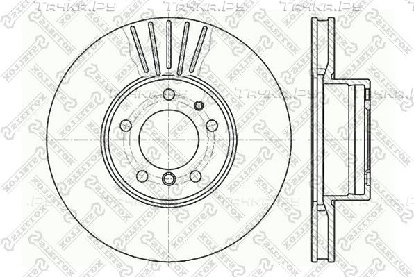 Тормозной диск Stellox передний для BMW 7 III (E38) 1994-2001. Артикул 6020-1532V-SX