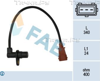Датчик положения коленвала FAE для Citroen XM II 1994-2000. Артикул 79033