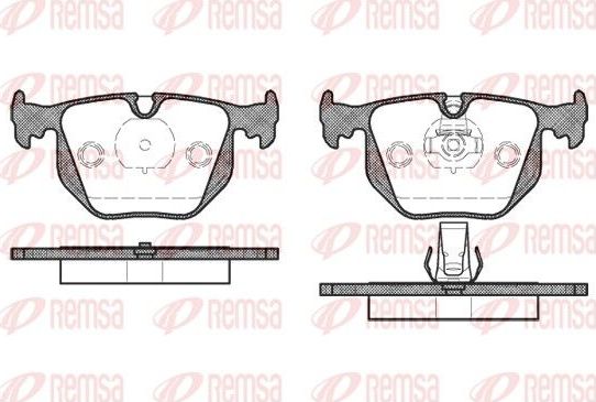 Тормозные колодки Remsa задние для Alpina D3 E90/E92 2008-2013. Артикул 0381.20