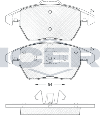 Тормозные колодки Icer. Артикул 181637