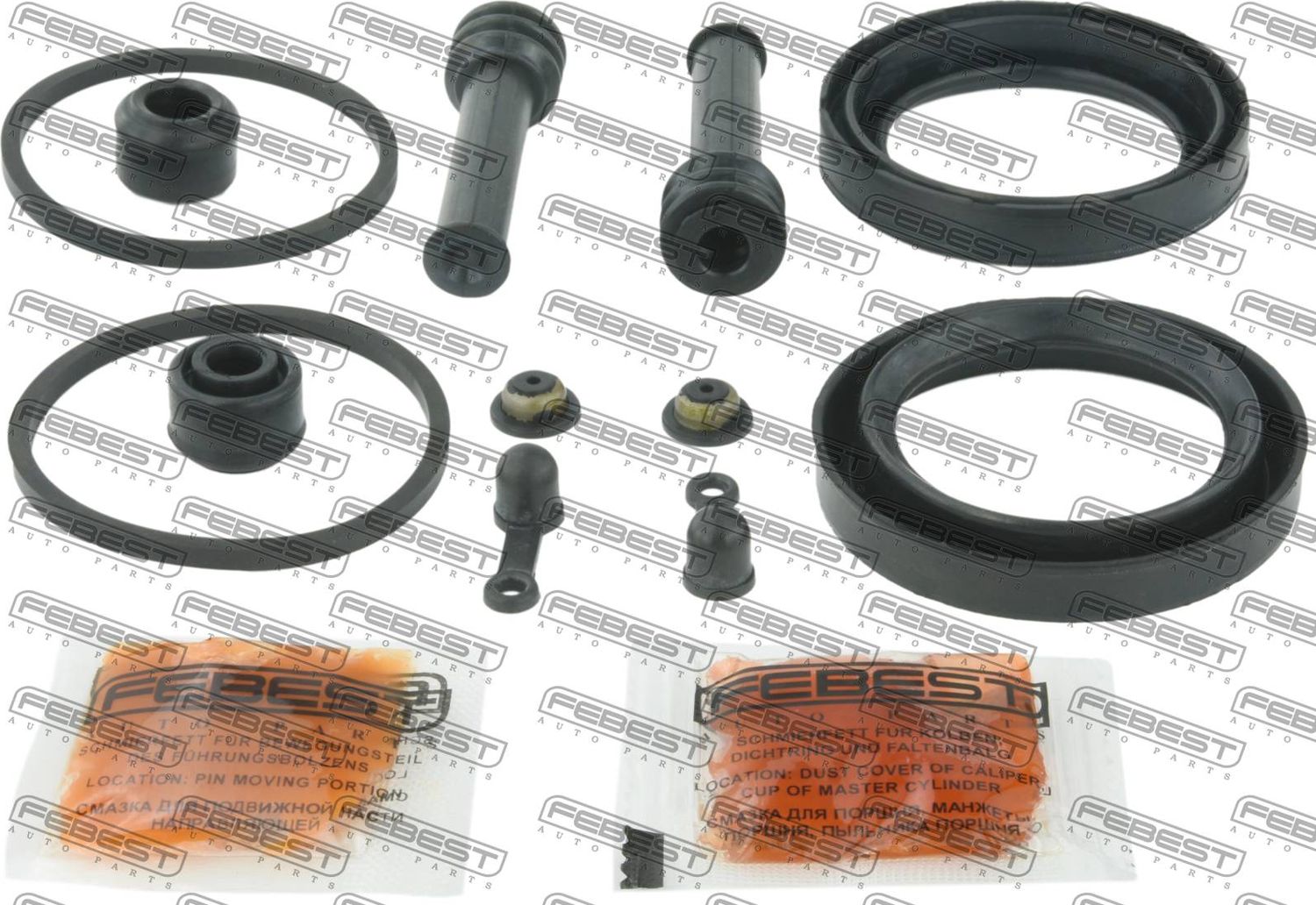 Ремкомплект тормозного суппорта Febest. Артикул 0275-P10F