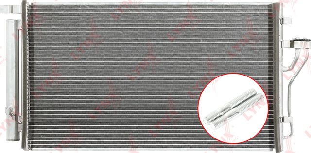 Радиатор кондиционера (конденсатор) LYNXauto для Kia Sportage III 2010-2016. Артикул RC-0057