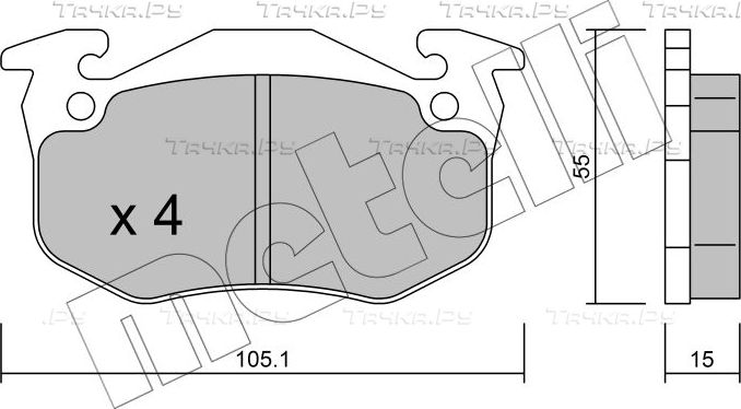 Тормозные колодки Metelli передние для Renault Twingo I 1993-2000. Артикул 22-0036-5