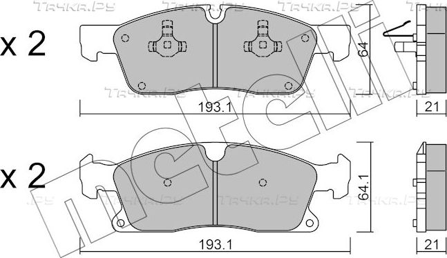 Тормозные колодки Metelli. Артикул 22-0927-4