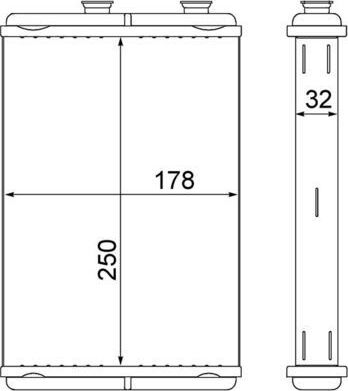 Радиатор отопителя (печки) Mahle Behr для Fiat Ulysse II 2002-2011. Артикул AH 10 000S
