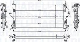 Радиатор охлаждения двигателя Magneti Marelli для Peugeot 2008 I 2013-2026. Артикул 350213216600