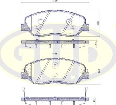 Тормозные колодки G.U.D.. Артикул GBP122602