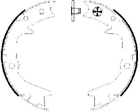 Тормозные колодки (стояночная тормозная система) Hella. Артикул 8DA 355 050-641
