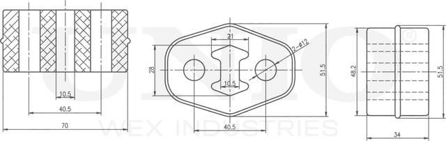 Крепление глушителя (Unio). Артикул RMP-12005