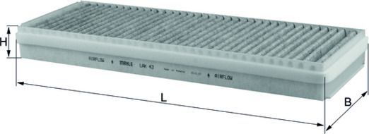 Салонный фильтр Mahle. Артикул LAK 43