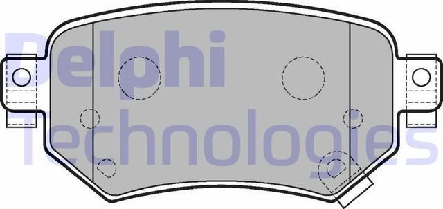 Тормозные колодки Delphi (Low-Metallic) задние для Mazda 6 III (GJ) 2012-2026. Артикул LP3234