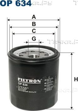 Масляный фильтр Filtron. Артикул OP 634