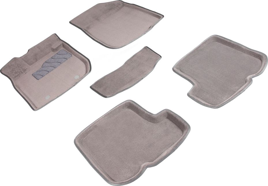 Коврики Seintex 3D ворсовые для салона Renault Sandero I 2009-2013 Серые. Артикул 82167