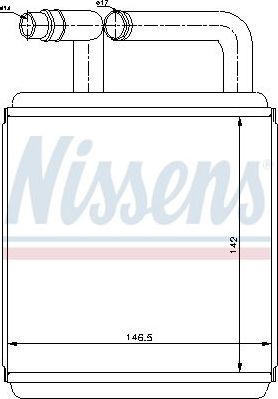 Радиатор отопителя (печки) Nissens для Hyundai H-1 I 1997-2004. Артикул 77618