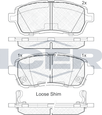 Тормозные колодки Icer. Артикул 181881-200