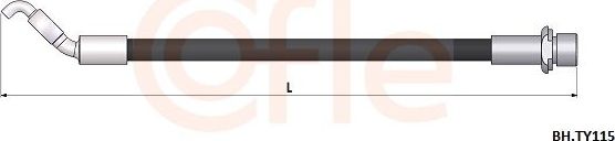 Тормозной шланг Cofle задний для Toyota Prius II (XW20) 2003-2009. Артикул 92.BH.TY115
