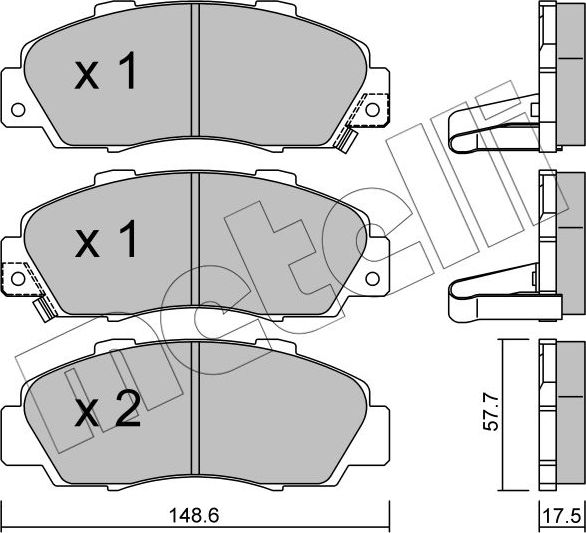 Тормозные колодки Metelli. Артикул 22-0298-0