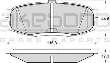 Тормозные колодки Akebono Standard. Артикул AN-756K